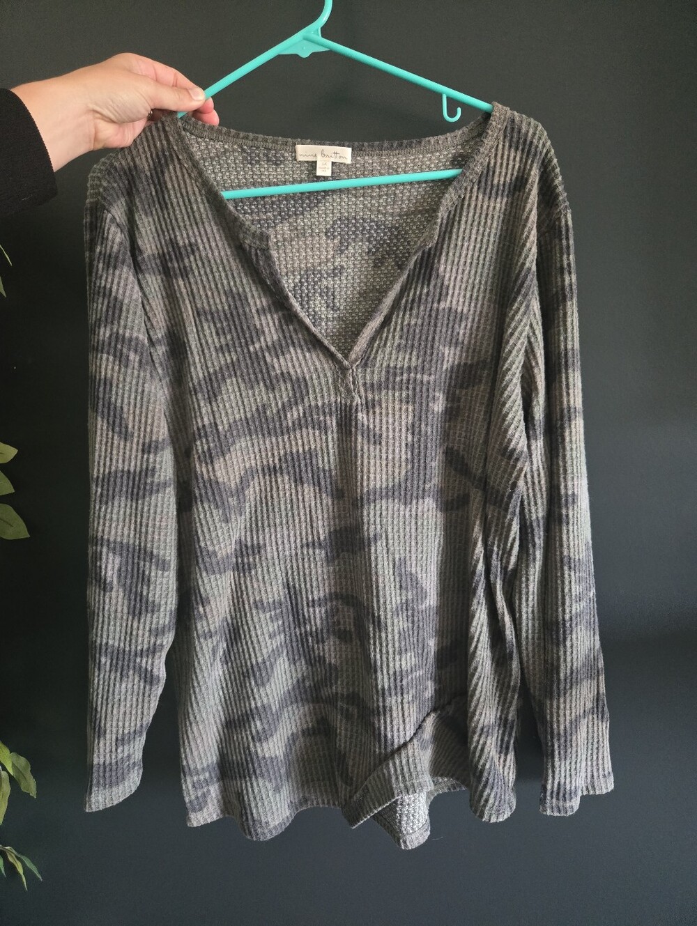 Nine Britton - Camo Waffle Knit Long Sleeve